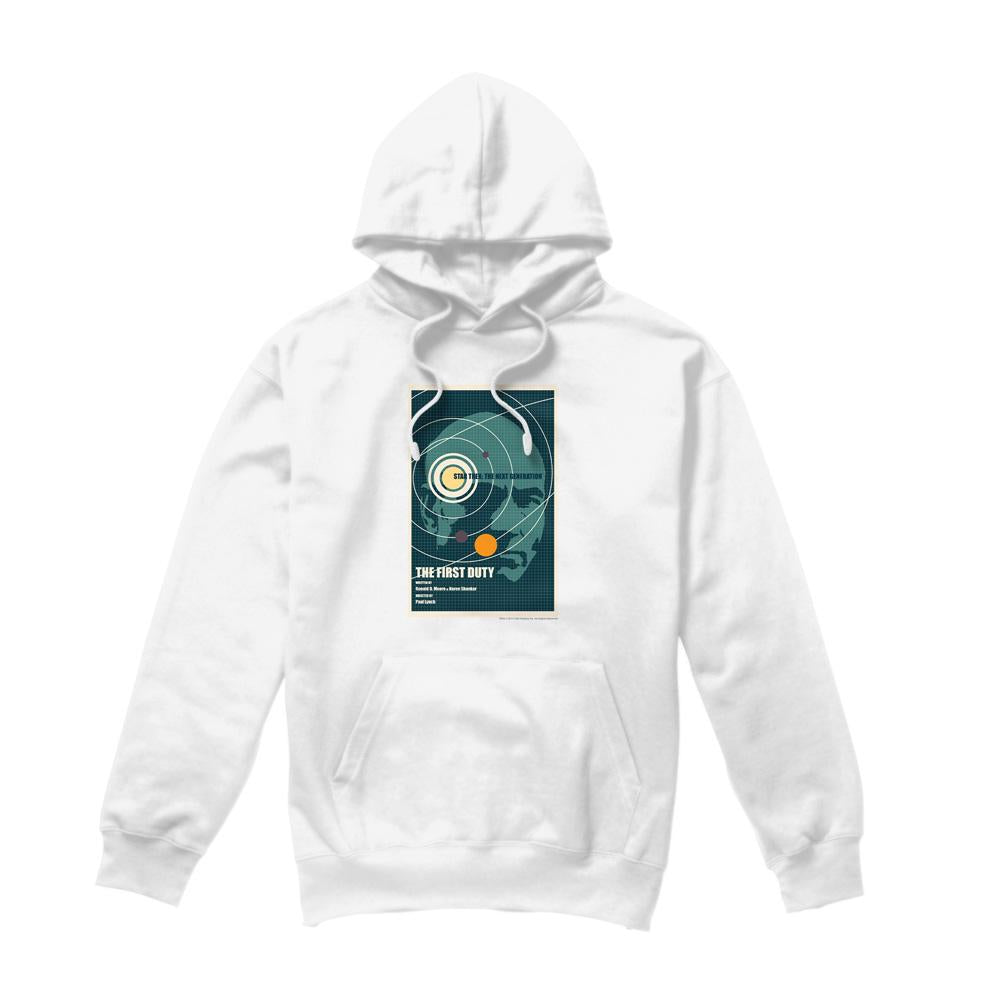 White - Front - Star Trek Mens The Next Generation Season 5 Episode 19 Hoodie