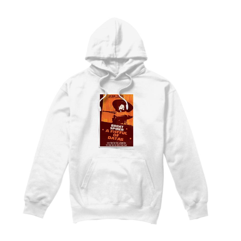 White - Front - Star Trek Mens The Next Generation Season 6 Episode 8 Hoodie