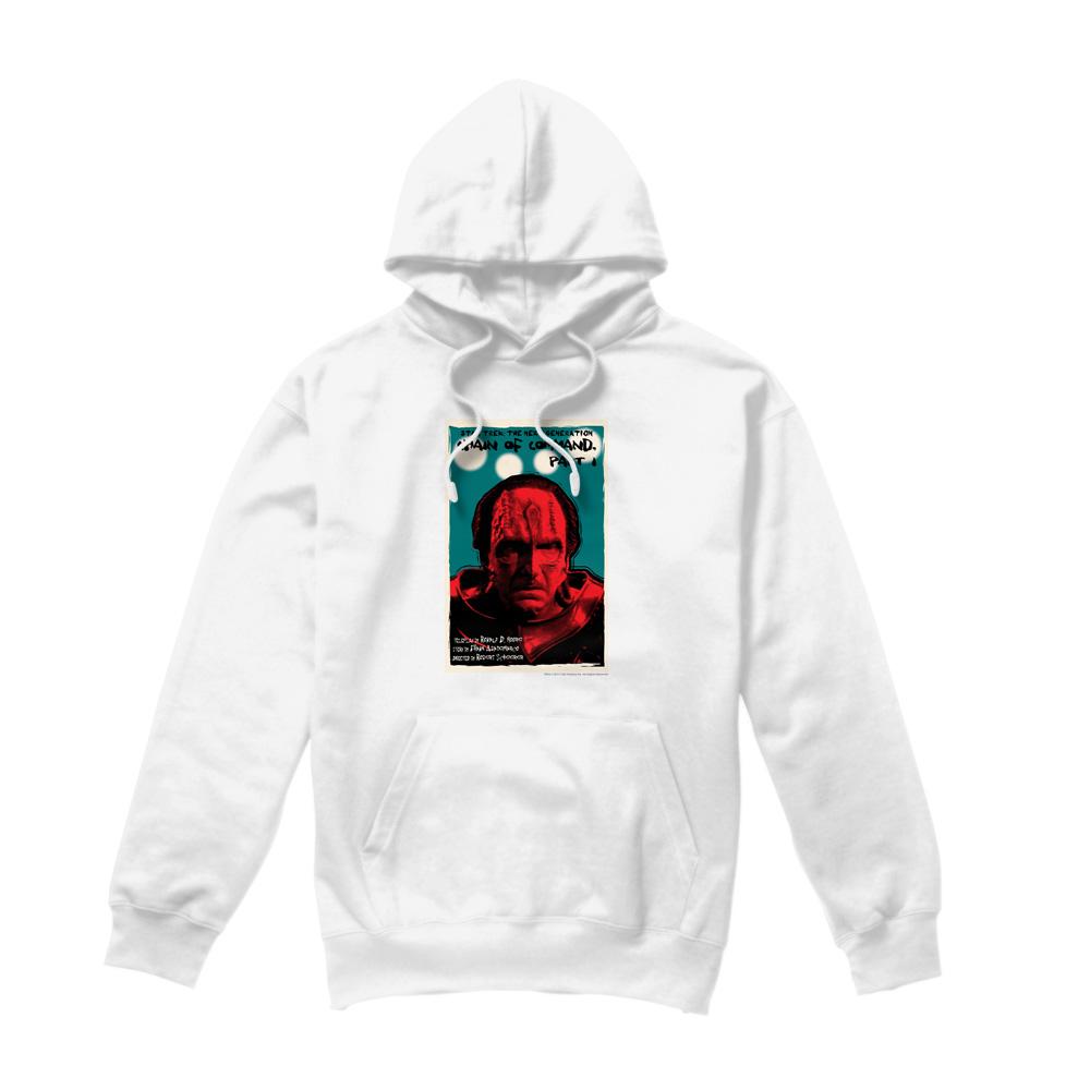 White - Front - Star Trek Mens The Next Generation Season 6 Episode 10 Hoodie
