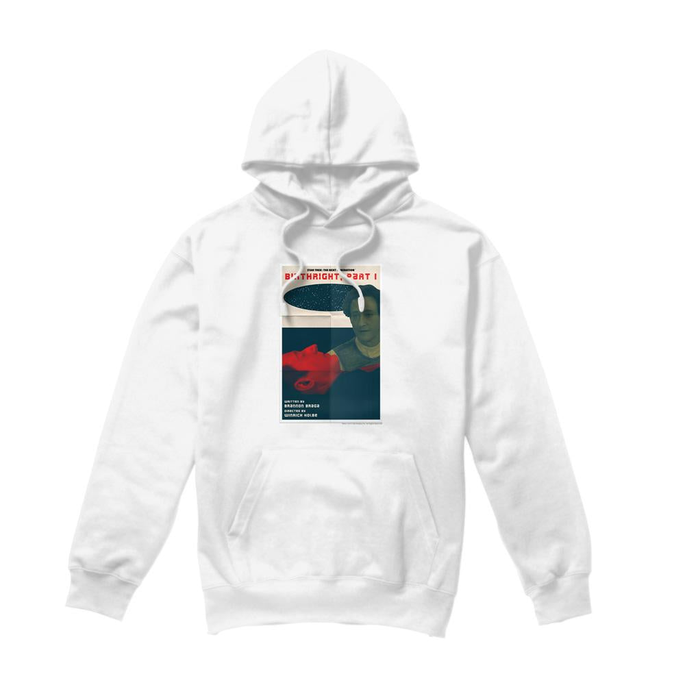 White - Front - Star Trek Mens The Next Generation Season 6 Episode 16 Hoodie