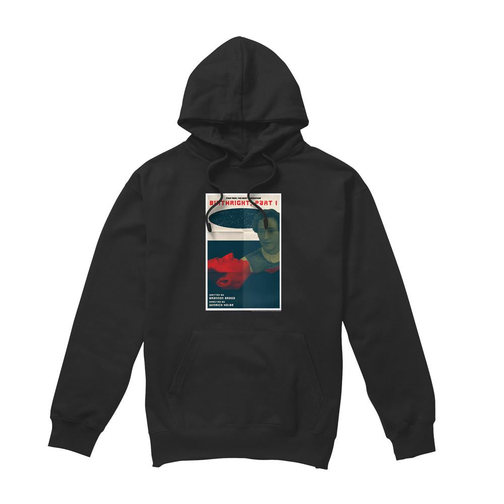 Black - Front - Star Trek Mens The Next Generation Season 6 Episode 16 Hoodie
