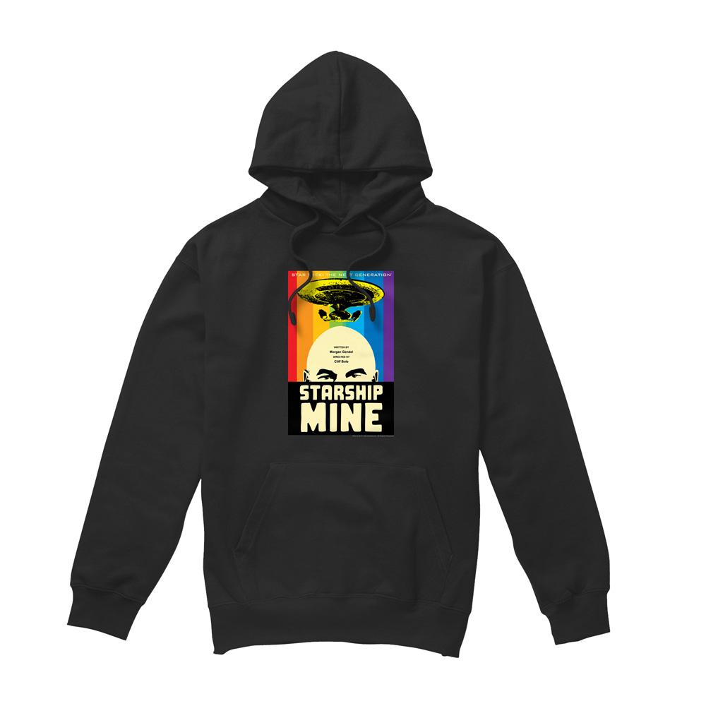 Black - Front - Star Trek Mens The Next Generation Season 6 Episode 18 Hoodie