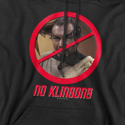 Black - Pack Shot - Star Trek Mens No Klingons Hoodie