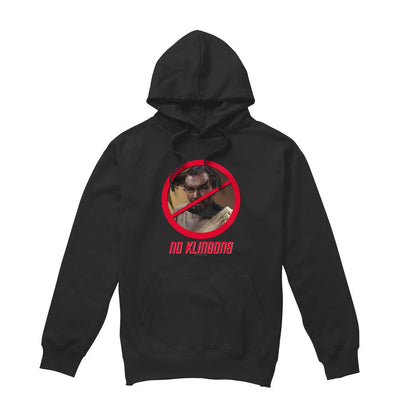 Black - Front - Star Trek Mens No Klingons Hoodie