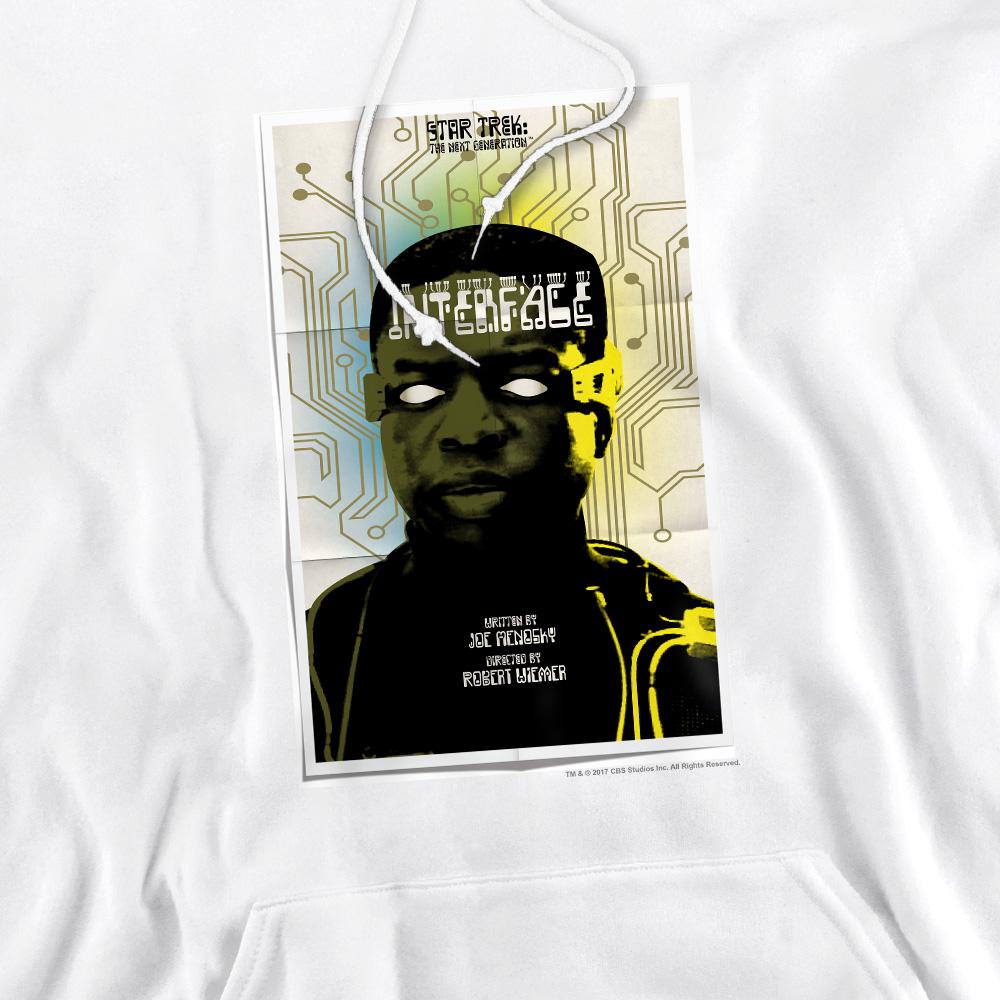 White - Pack Shot - Star Trek Mens The Next Generation Season 7 Episode 3 Hoodie