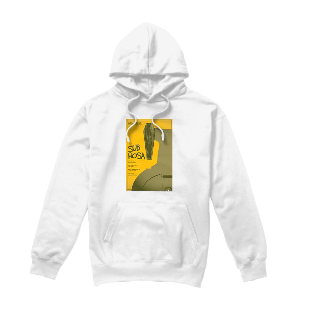 White - Front - Star Trek Mens The Next Generation Season 7 Episode 14 Hoodie