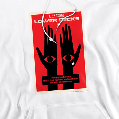White - Pack Shot - Star Trek Mens The Next Generation Season 7 Episode 15 Hoodie
