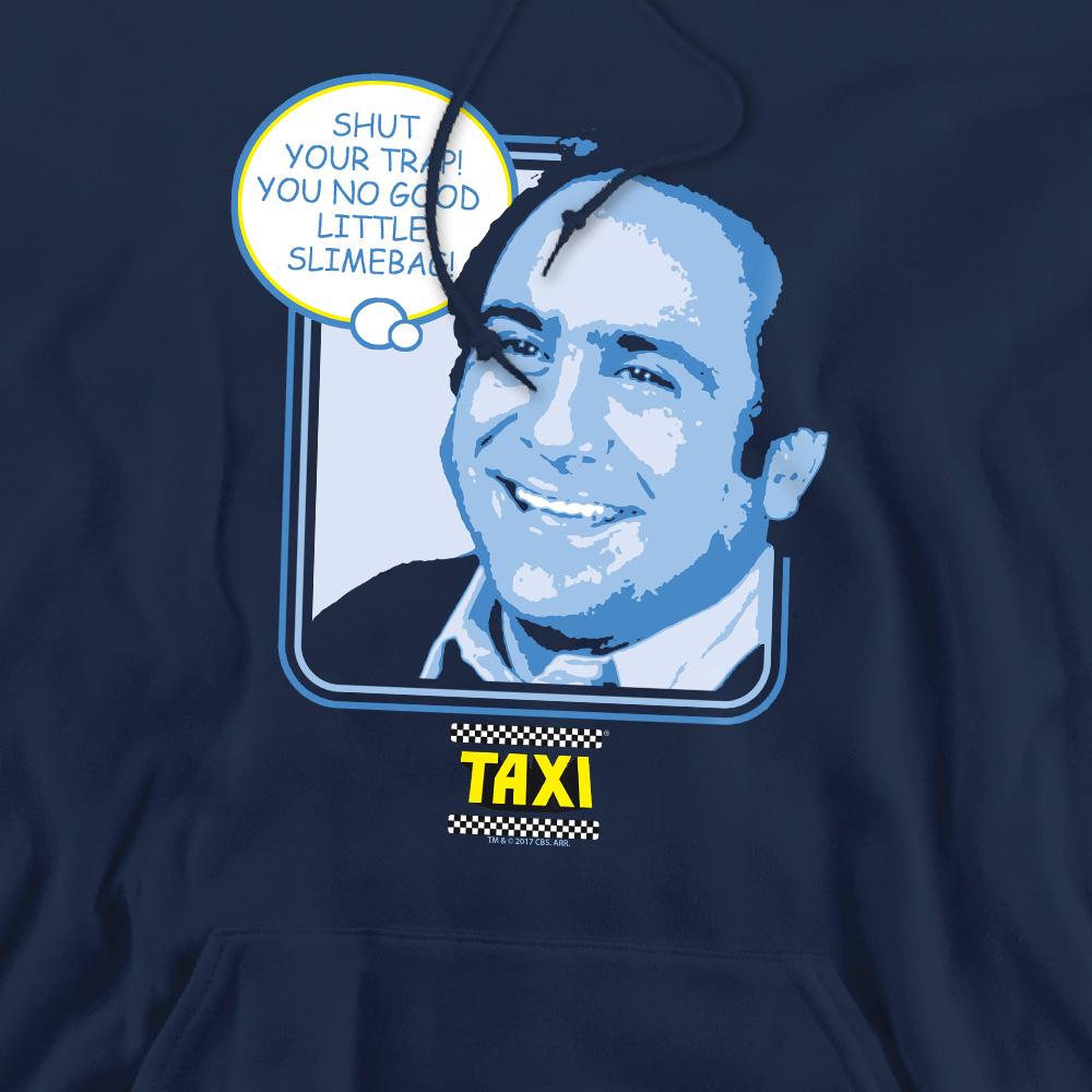 Navy - Pack Shot - TAXI Mens Shut Your Trap Hoodie