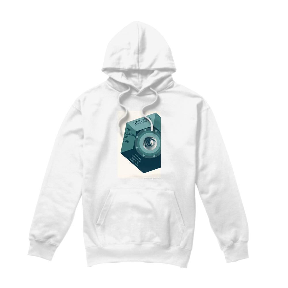 White - Front - Star Trek Mens The Next Generation Season 6 Episode 9 Hoodie