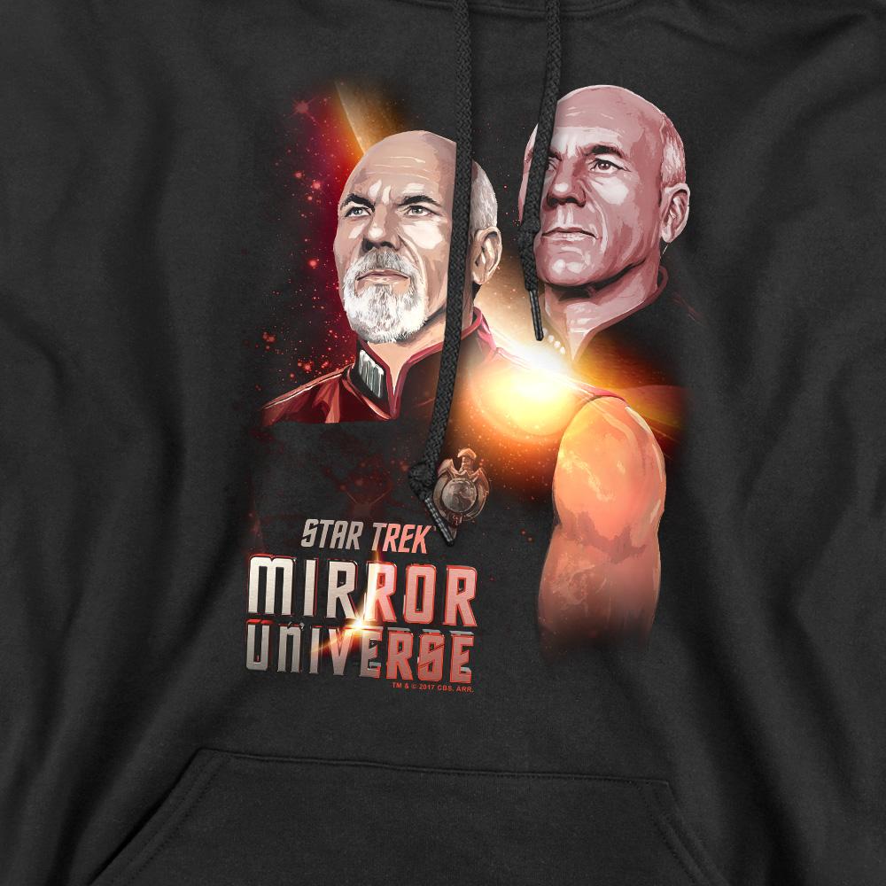 Black - Pack Shot - Star Trek Mens Mirror Jean-Luc Picard Hoodie