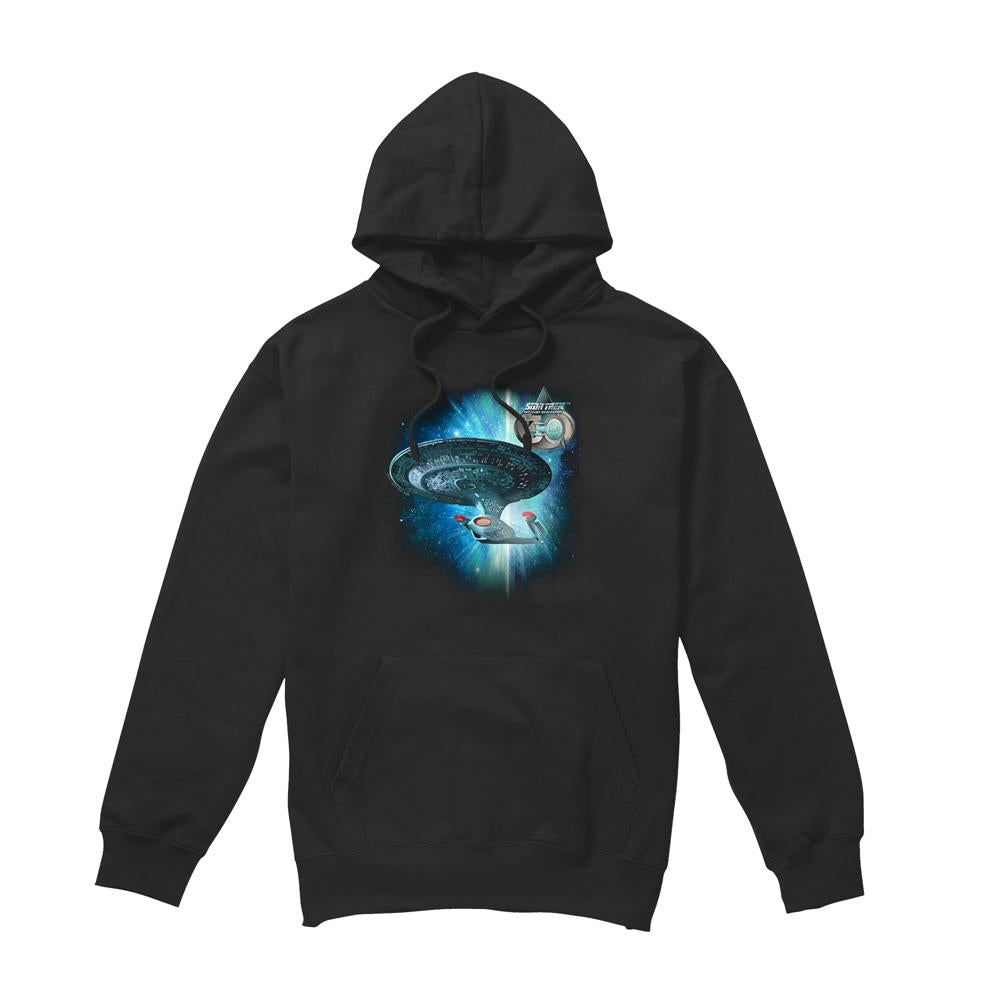 Black - Front - Star Trek Mens Ship 30 Hoodie