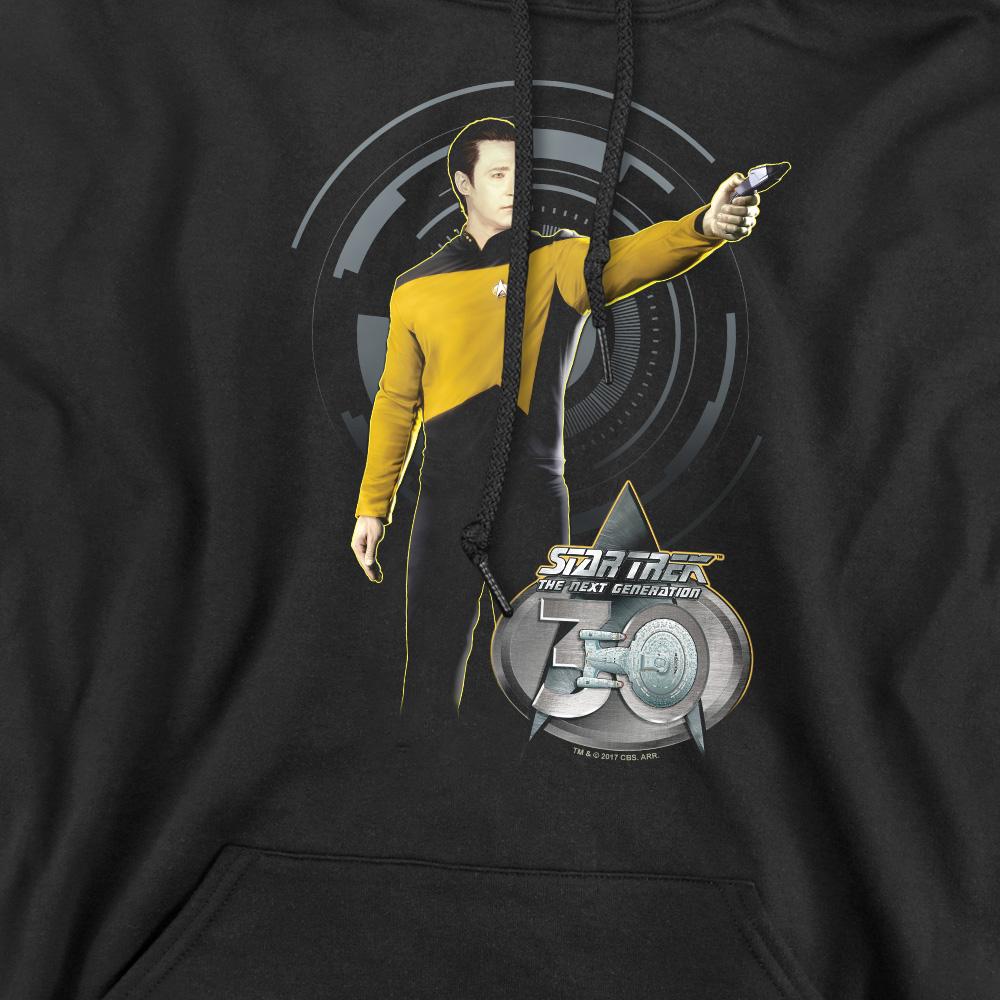 Black - Pack Shot - Star Trek Mens 30 Data Hoodie