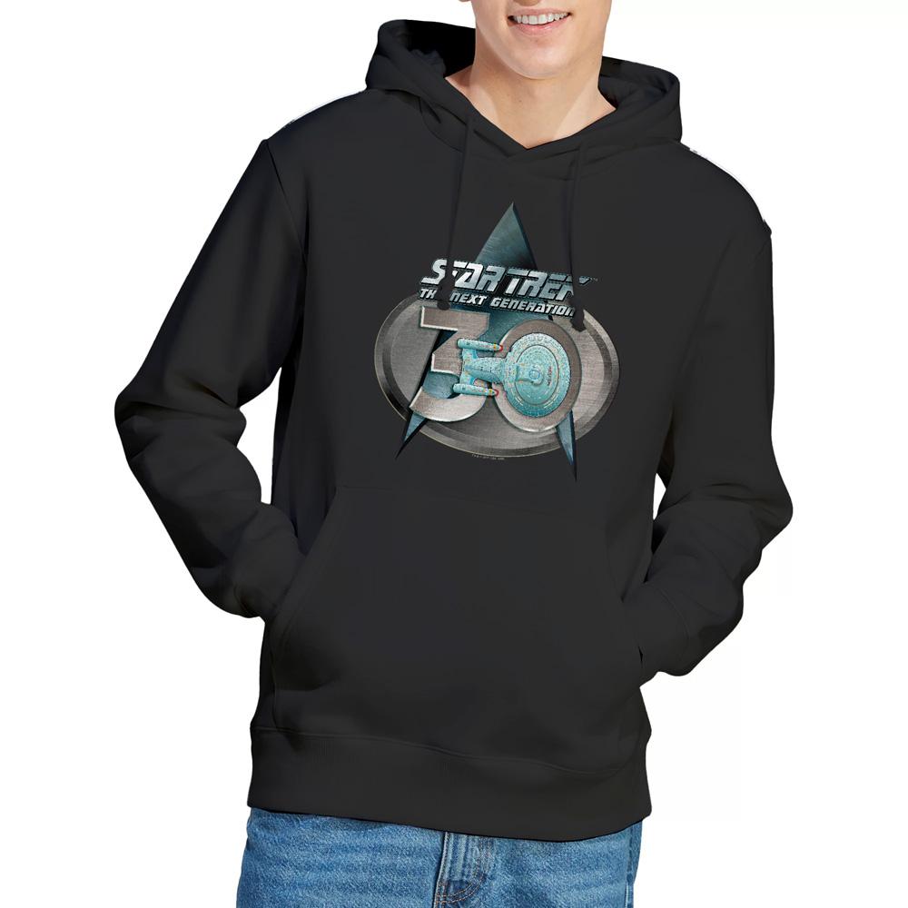Black - Lifestyle - Star Trek Mens The Next Generation 30 Logo Hoodie