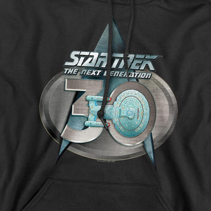 Black - Pack Shot - Star Trek Mens The Next Generation 30 Logo Hoodie