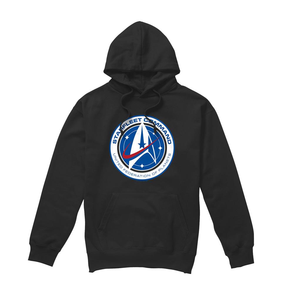 Black - Front - Star Trek: Discovery Mens Starfleet Command Hoodie