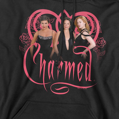 Black - Pack Shot - Charmed Mens Girls Hoodie
