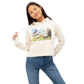 Stone - Lifestyle - Disney Womens-Ladies Mickey & Minnie Mouse Crop Hoodie
