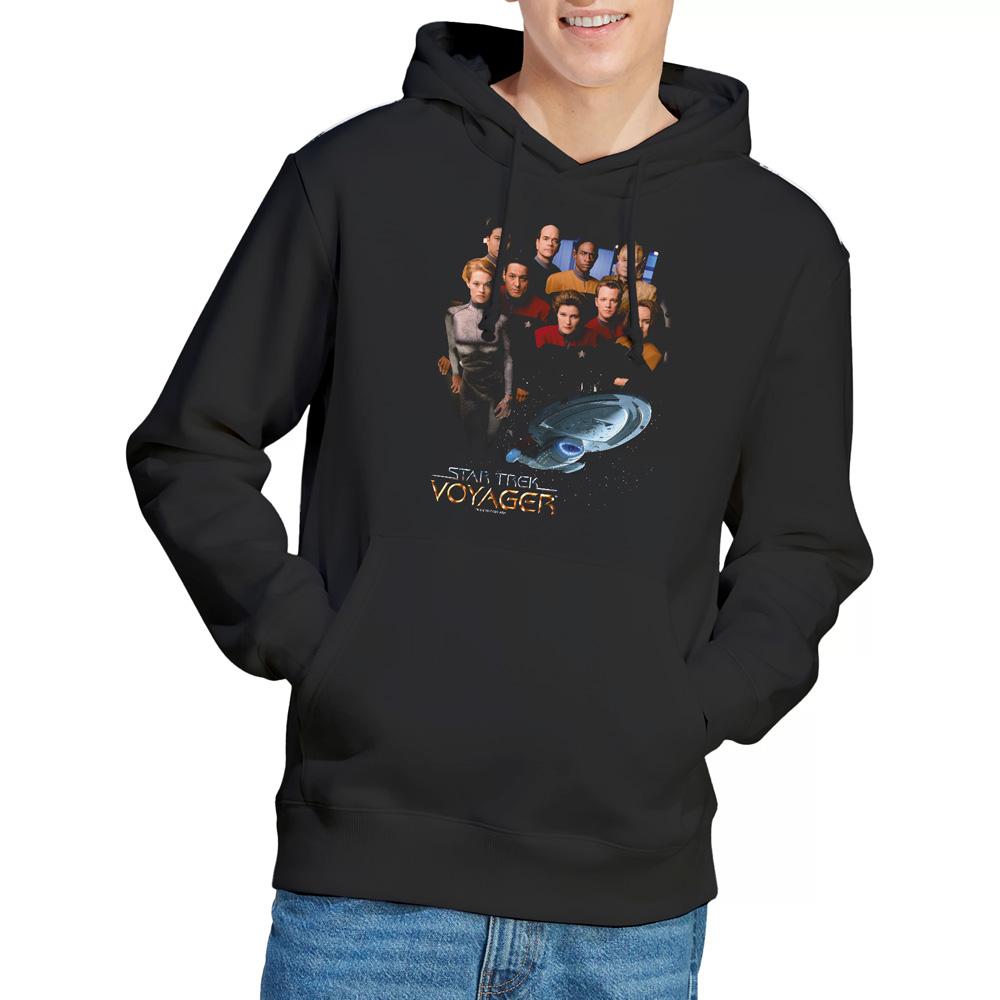 Black - Lifestyle - Star Trek Mens Voyager Crew Hoodie