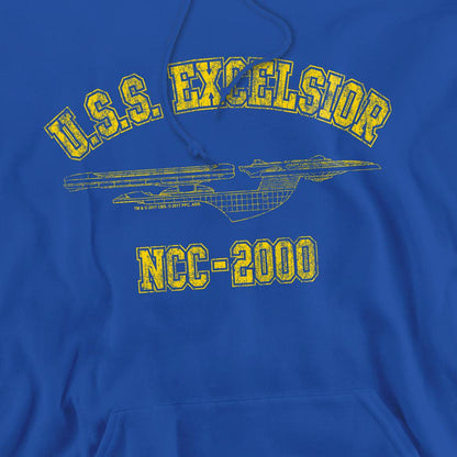 Royal Blue - Pack Shot - Star Trek Mens Excelsior Athletic Hoodie