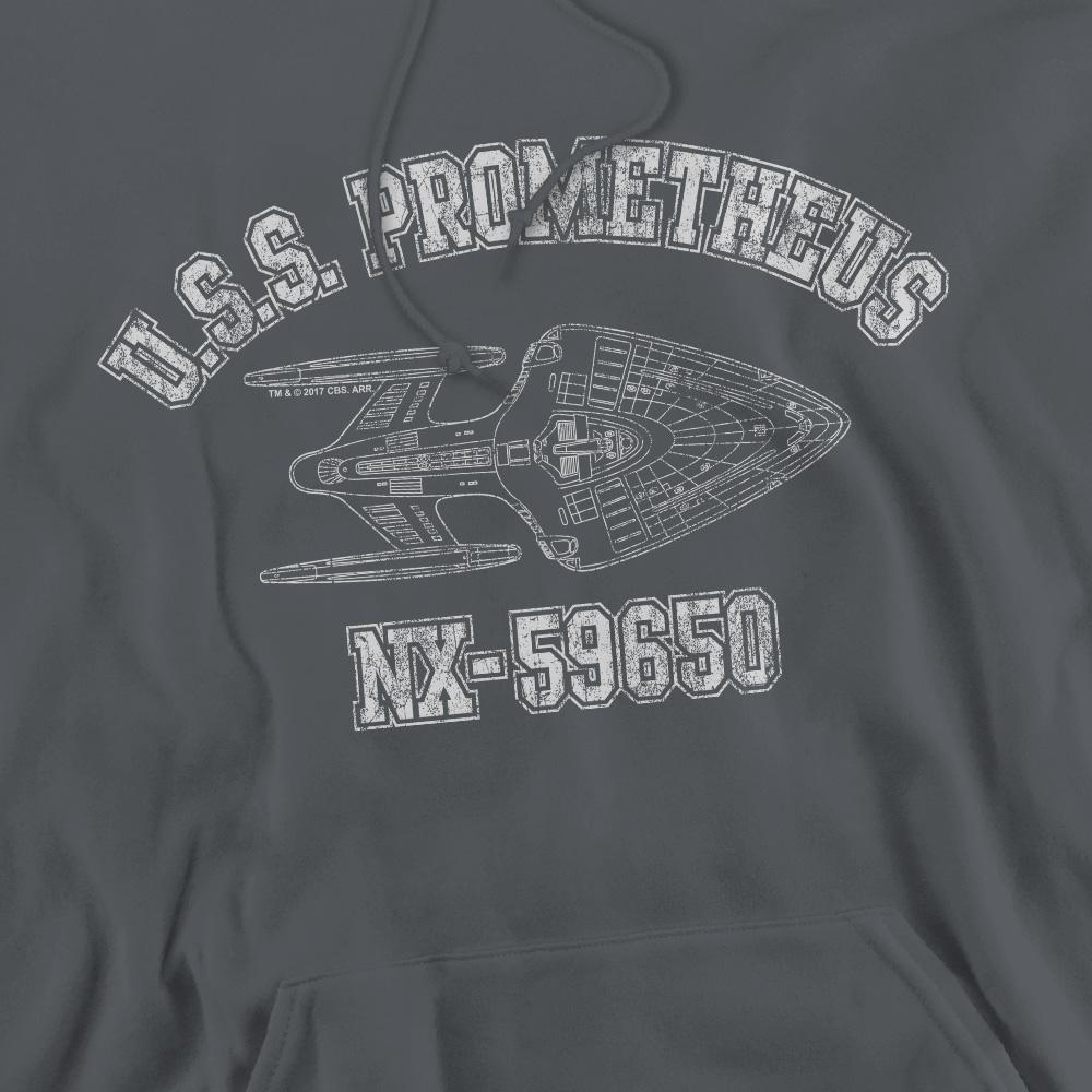 Charcoal - Pack Shot - Star Trek Mens Prometheus Athletic Hoodie