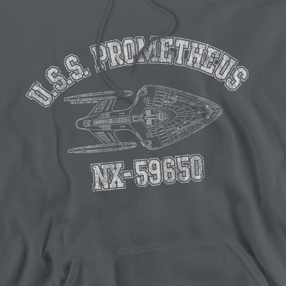 Charcoal - Pack Shot - Star Trek Mens Prometheus Athletic Hoodie