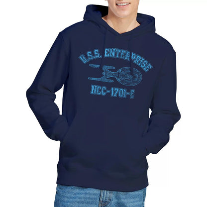 Navy - Lifestyle - Star Trek Mens Enterprise E Athletic Hoodie