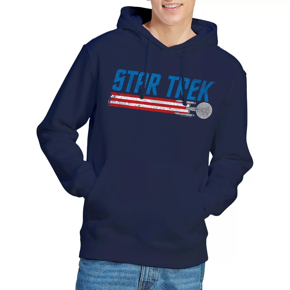 Navy - Lifestyle - Star Trek Mens Enterprise Americana Hoodie
