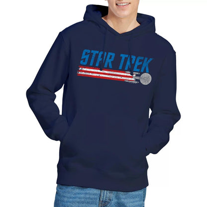 Navy - Lifestyle - Star Trek Mens Enterprise Americana Hoodie