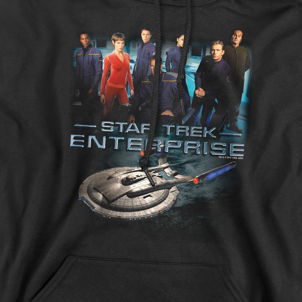 Black - Pack Shot - Star Trek Mens Enterprise Crew Hoodie