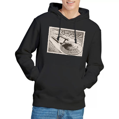 Black - Lifestyle - Star Trek Mens Enterprise Kanji Hoodie