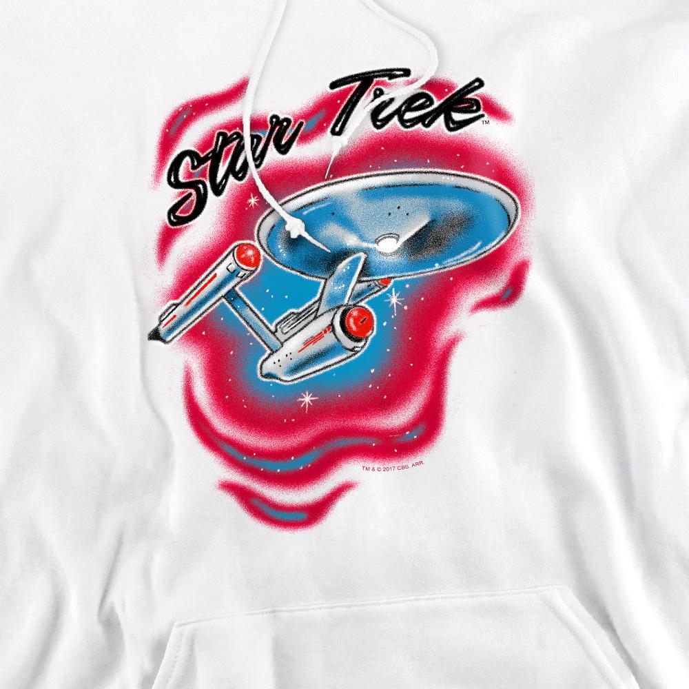 White - Pack Shot - Star Trek Mens Airbrush Hoodie