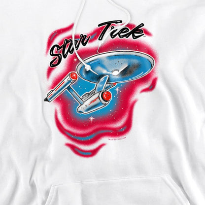 White - Pack Shot - Star Trek Mens Airbrush Hoodie