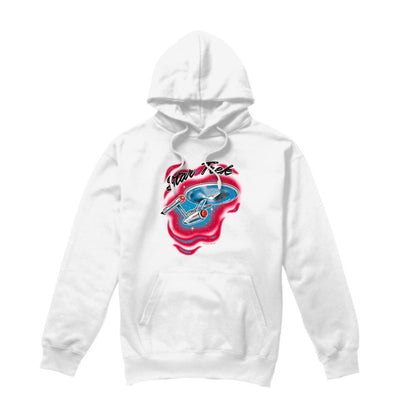 White - Front - Star Trek Mens Airbrush Hoodie