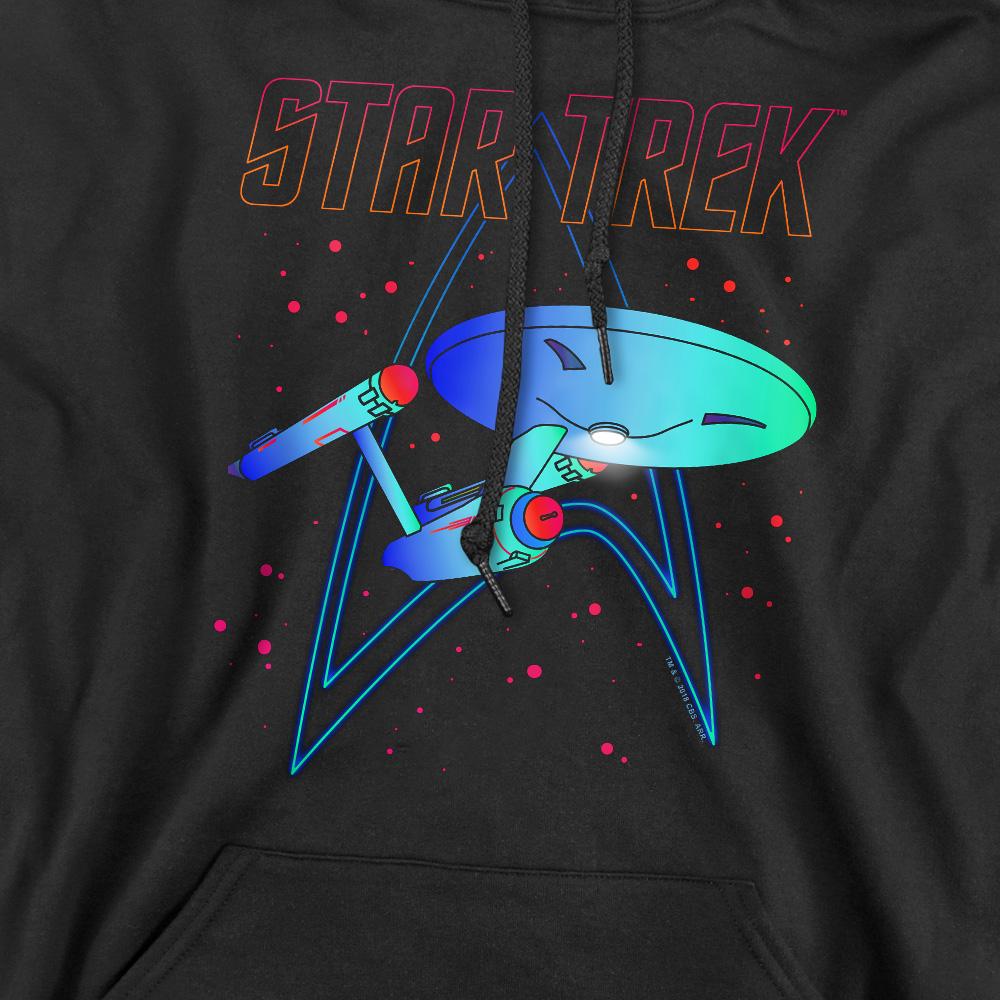 Black - Pack Shot - Star Trek Mens Neon Hoodie