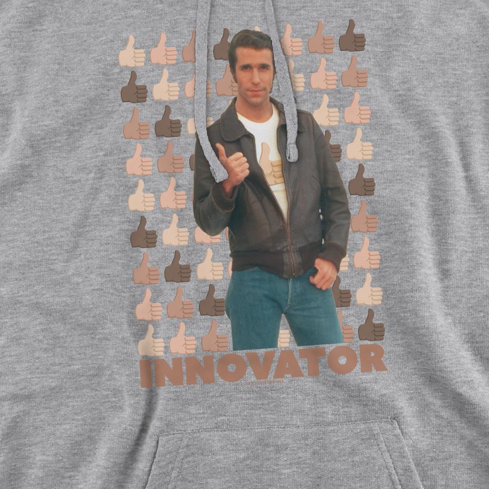 Sport Heather - Pack Shot - Happy Days Mens Innovator Hoodie