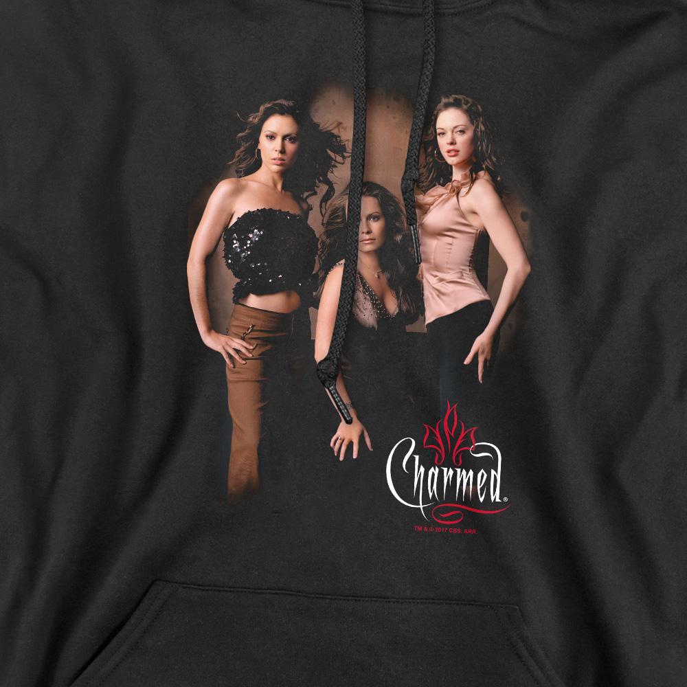 Black - Pack Shot - Charmed Mens Three Hot Witches Hoodie