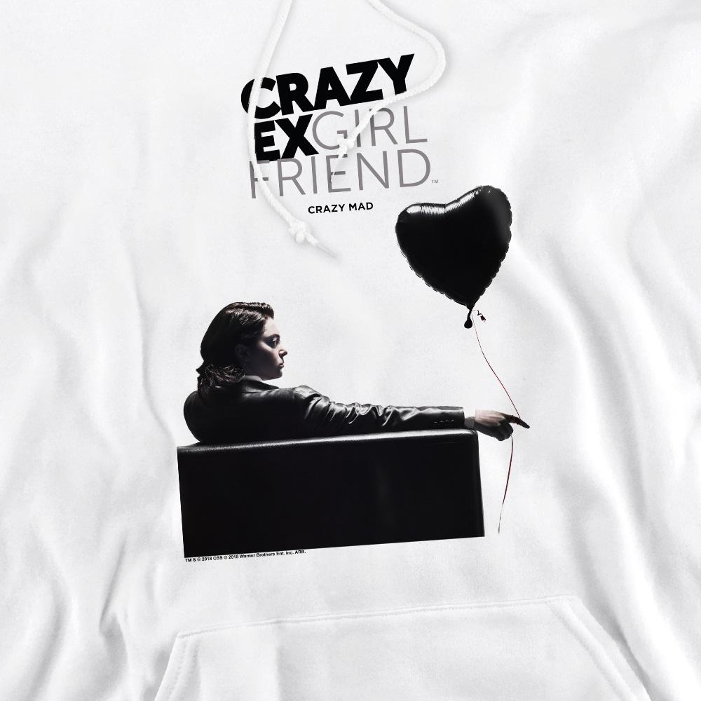 White - Pack Shot - Crazy Ex-Girlfriend Mens Crazy Mad Hoodie