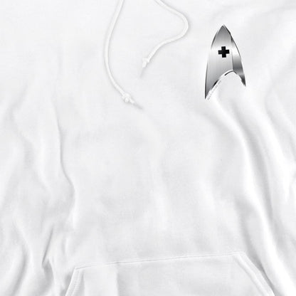 White - Pack Shot - Star Trek: Discovery Mens Medical Badge Hoodie