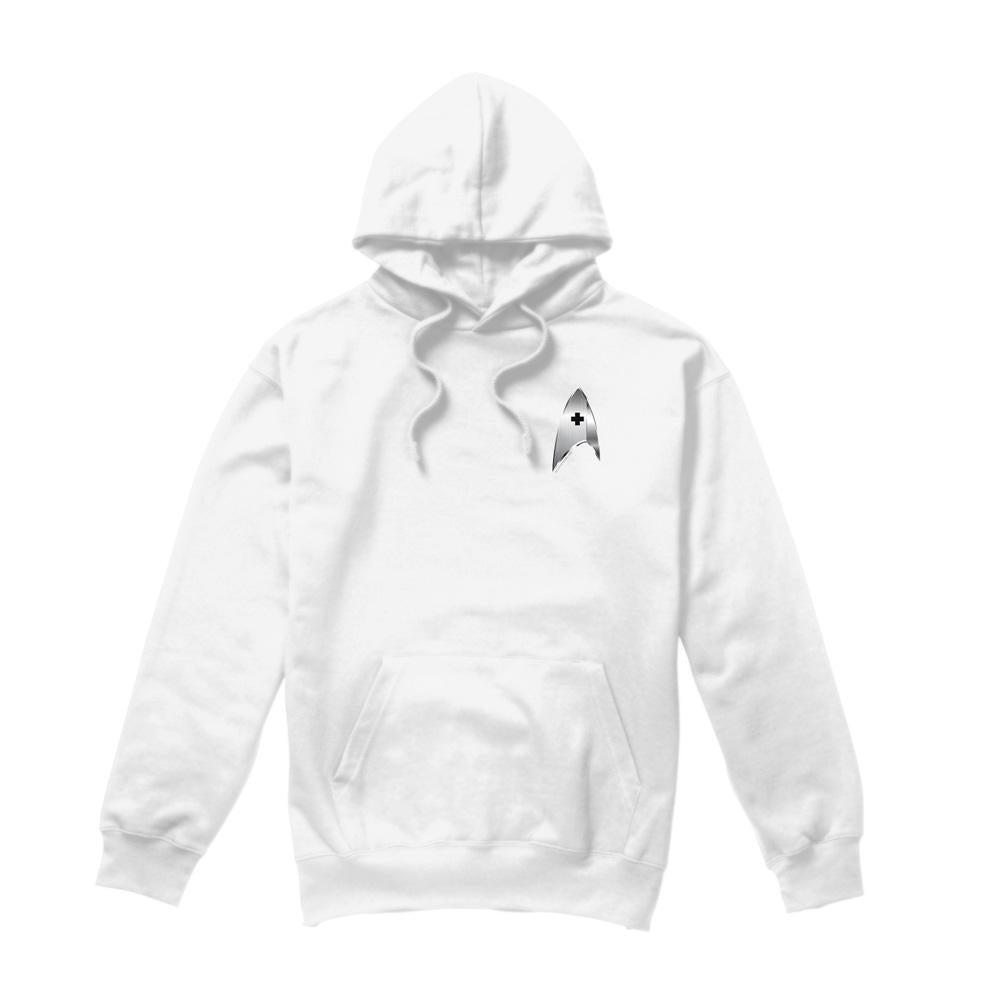 White - Front - Star Trek: Discovery Mens Medical Badge Hoodie