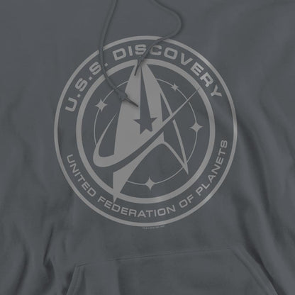 Charcoal - Pack Shot - Star Trek: Discovery Mens Discovery Crest Hoodie