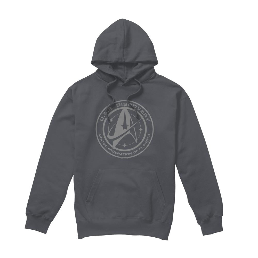 Charcoal - Front - Star Trek: Discovery Mens Discovery Crest Hoodie