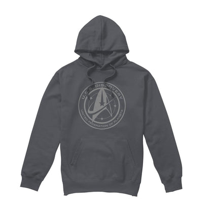 Charcoal - Front - Star Trek: Discovery Mens Discovery Crest Hoodie