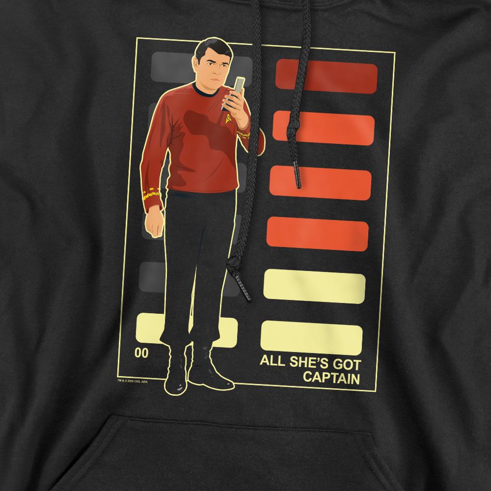Black - Pack Shot - Star Trek Mens All She´s Got Captain Hoodie