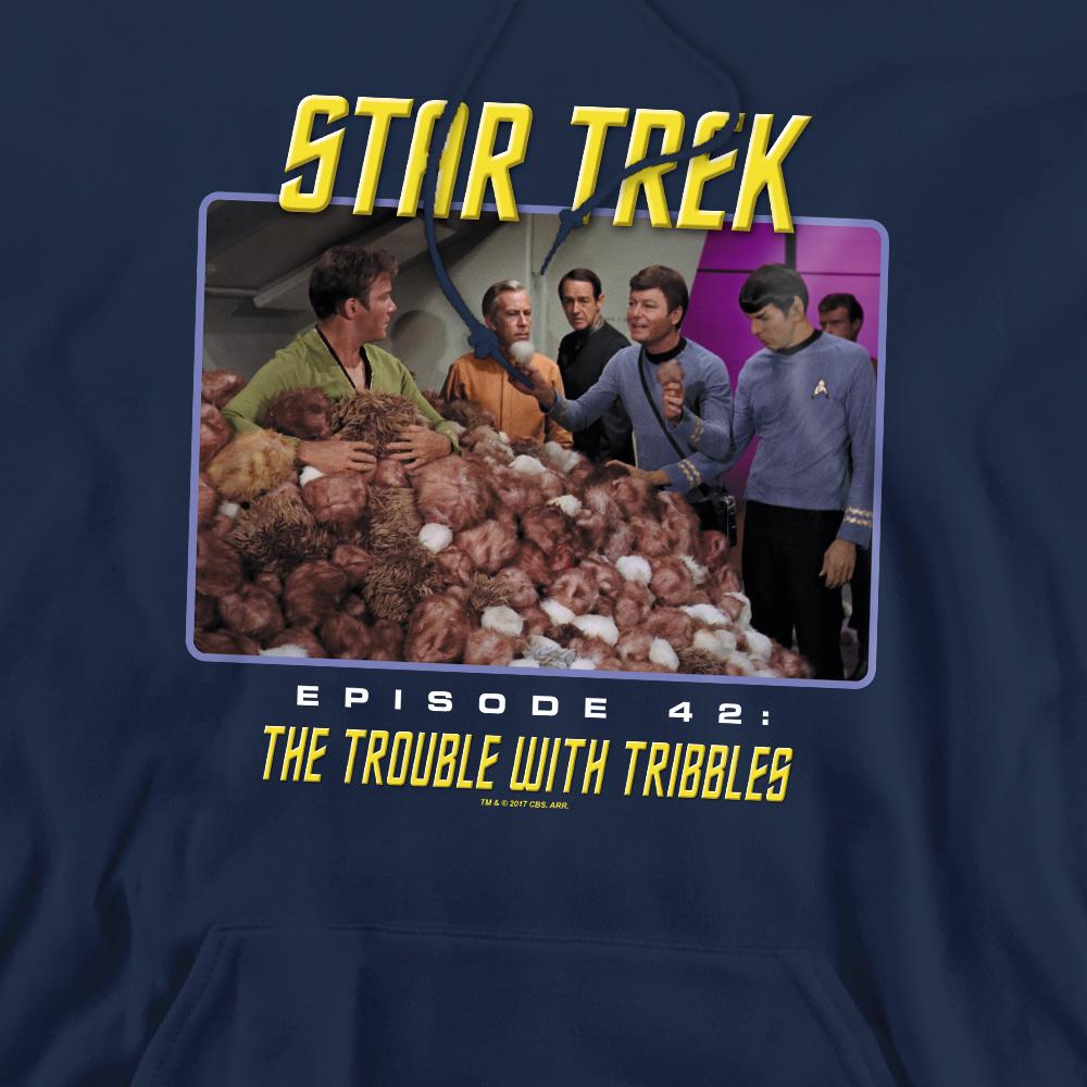 Navy - Pack Shot - Star Trek Mens The Trouble with Tribbles Hoodie