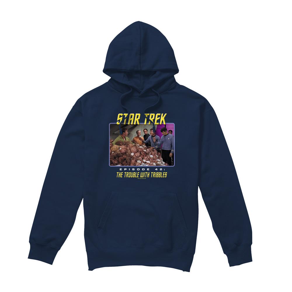 Navy - Front - Star Trek Mens The Trouble with Tribbles Hoodie