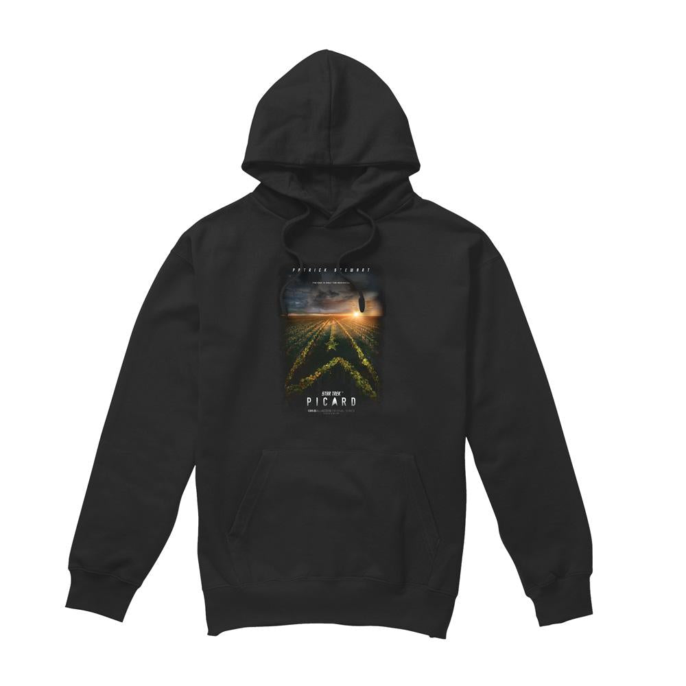 Black - Front - Star Trek: Picard Mens Poster Hoodie