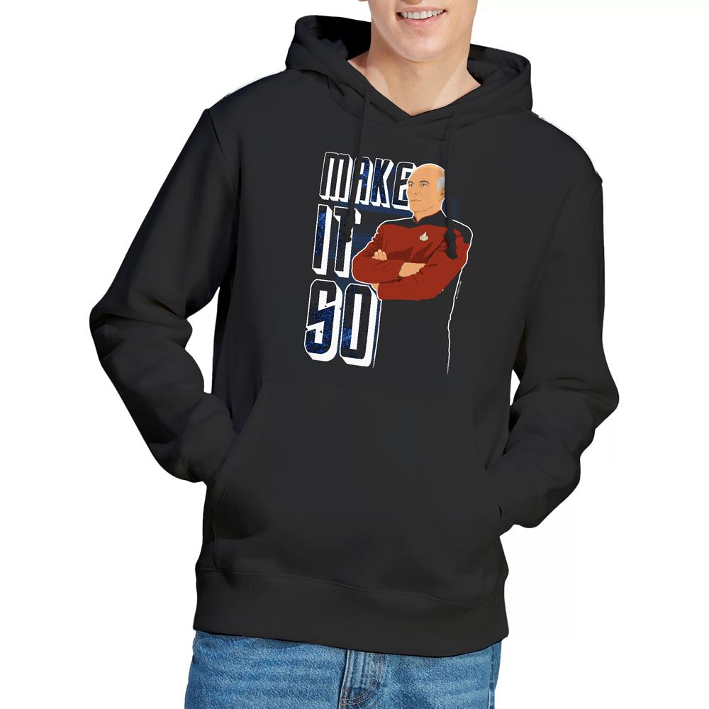 Black - Lifestyle - Star Trek: The Next Generation Mens Make It So Hoodie