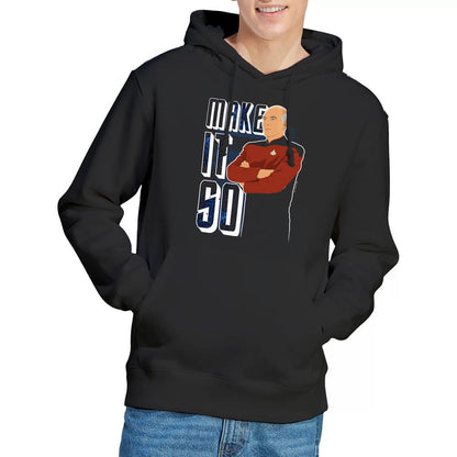 Black - Lifestyle - Star Trek: The Next Generation Mens Make It So Hoodie