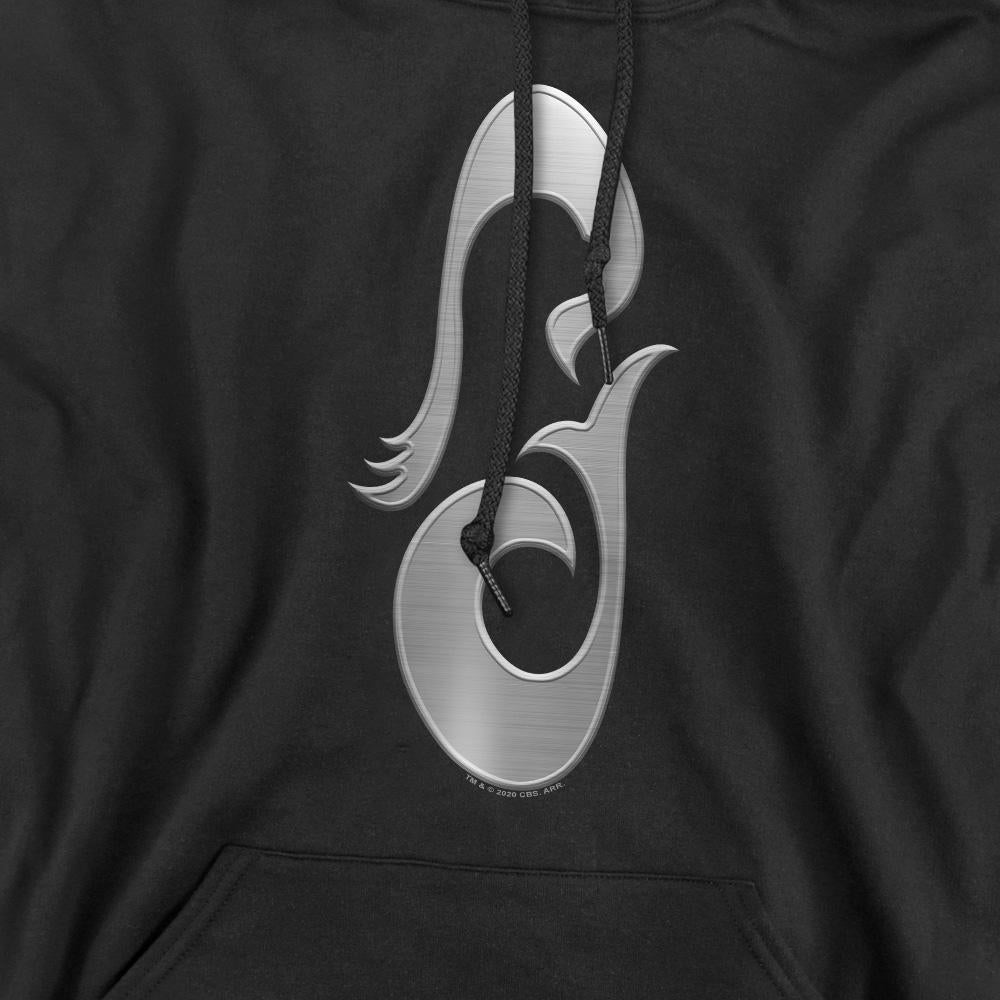 Black - Pack Shot - Star Trek: Picard Mens La Sirena Metal Icon Hoodie