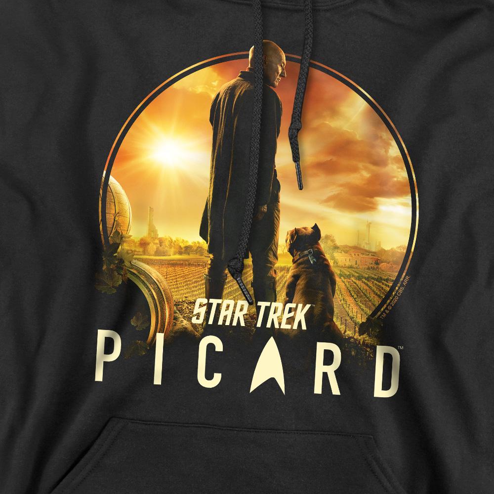 Black - Pack Shot - Star Trek: Picard Mens A Man and His Dog Hoodie